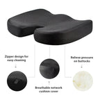 Cosmonic Premium Comfort Seat Cushion - Non-Slip Memory Foam Coccyx Pad for Back, Tailbone & Sciatica Pain Relief- Posture Corrector for Office Chair, Gaming Chair, Car Seat and Wheelchair