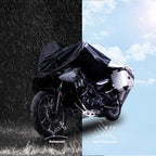 Motorcycle Cover, Waterproof Motorcycle Cover All Weather Outdoor Protection,Oxford , Fit for Length 96" Motors, Blak and Silver