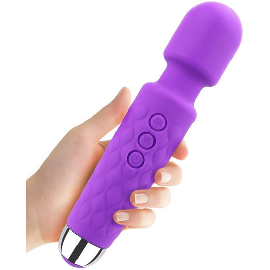 Personal Massager Wand Massager Powerful with 20 Vibrating Patterns 8 Speeds Body Massager Cordless Rechargeable for Back Neck Shoulder Sports Recovery