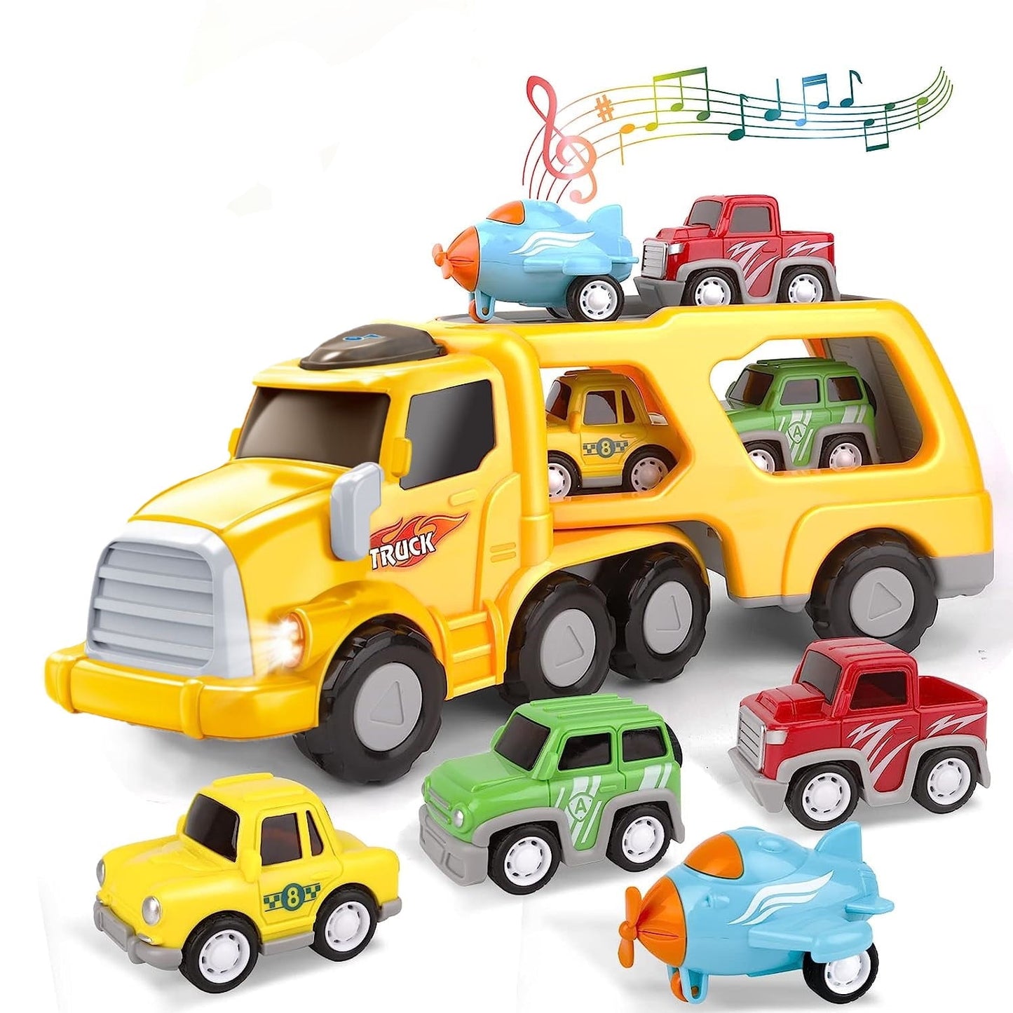 Truck Toys Kids Toys Car for Boys 4 in 1 Carrier Vehicle Transport Toys Birthday Party Boy Gifts for Kids