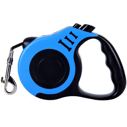 Retractable Dog Leash 16ft Heavy Duty Pet Walking Leash with Anti-Slip Handle Hand Brake Blue