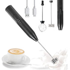 Mighty Rock Electric Milk Frother Handheld Milk Foamer with Coffee Frother 3 Speeds Milk Whisk 2 in 1 Egg Beater Perfect for Coffee, Latte, Cappuccino, Black