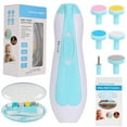 Silensys Baby Nail Trimmer, Electric Baby Nail Clippers, 6 in 1 Baby Nail File Nail File Baby Grooming Kit for Newborn Toddler or Adults, Blue