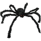 Silensys 78.7in Giant Halloween Decorations Spider Triangular 16.4ft Giant Spider Web for Halloween Yard Decoration Party Creepy Decoration, Black