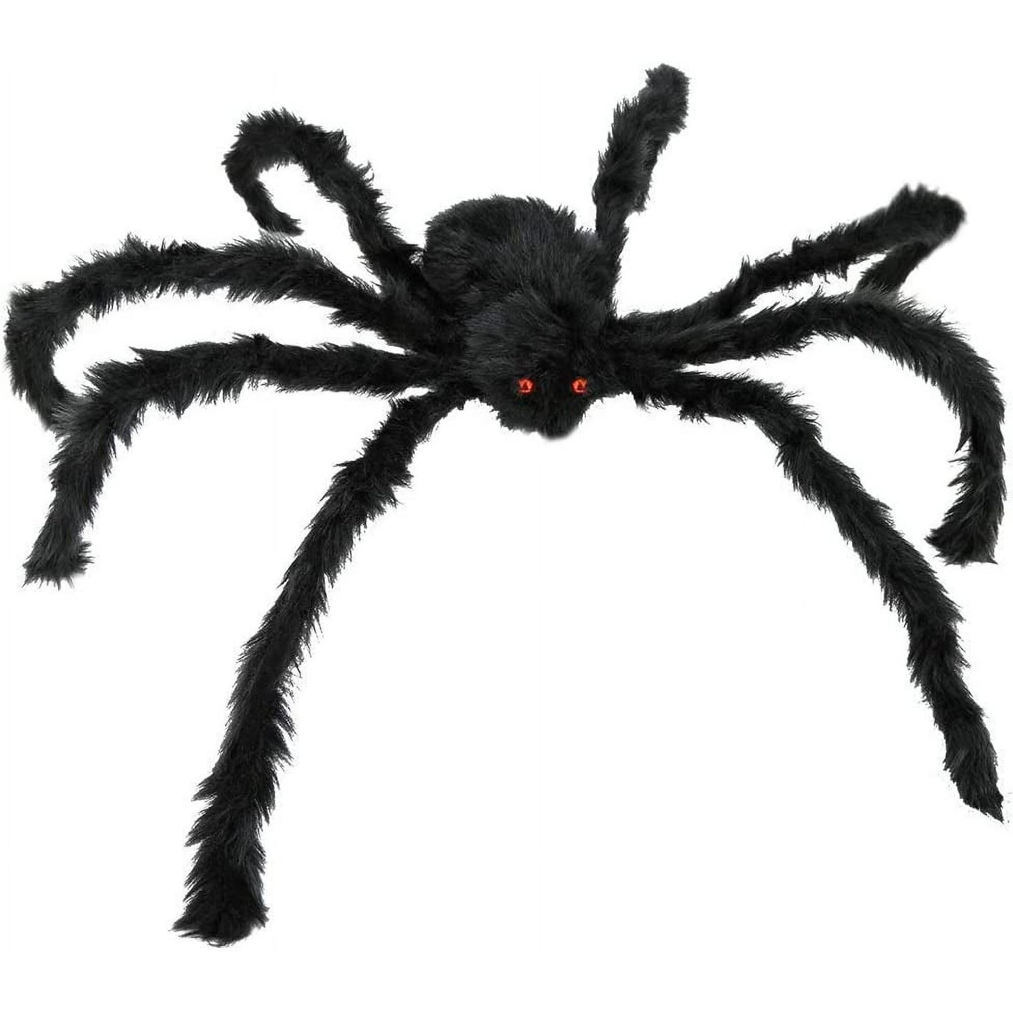 Silensys 78.7in Giant Halloween Decorations Spider Triangular 16.4ft Giant Spider Web for Halloween Yard Decoration Party Creepy Decoration, Black