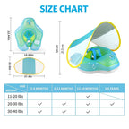 SwFoer Baby Pool Float with Canopy Baby Float Infant Swimming Pool Float Sun Protection Skin-Friendly, Blue