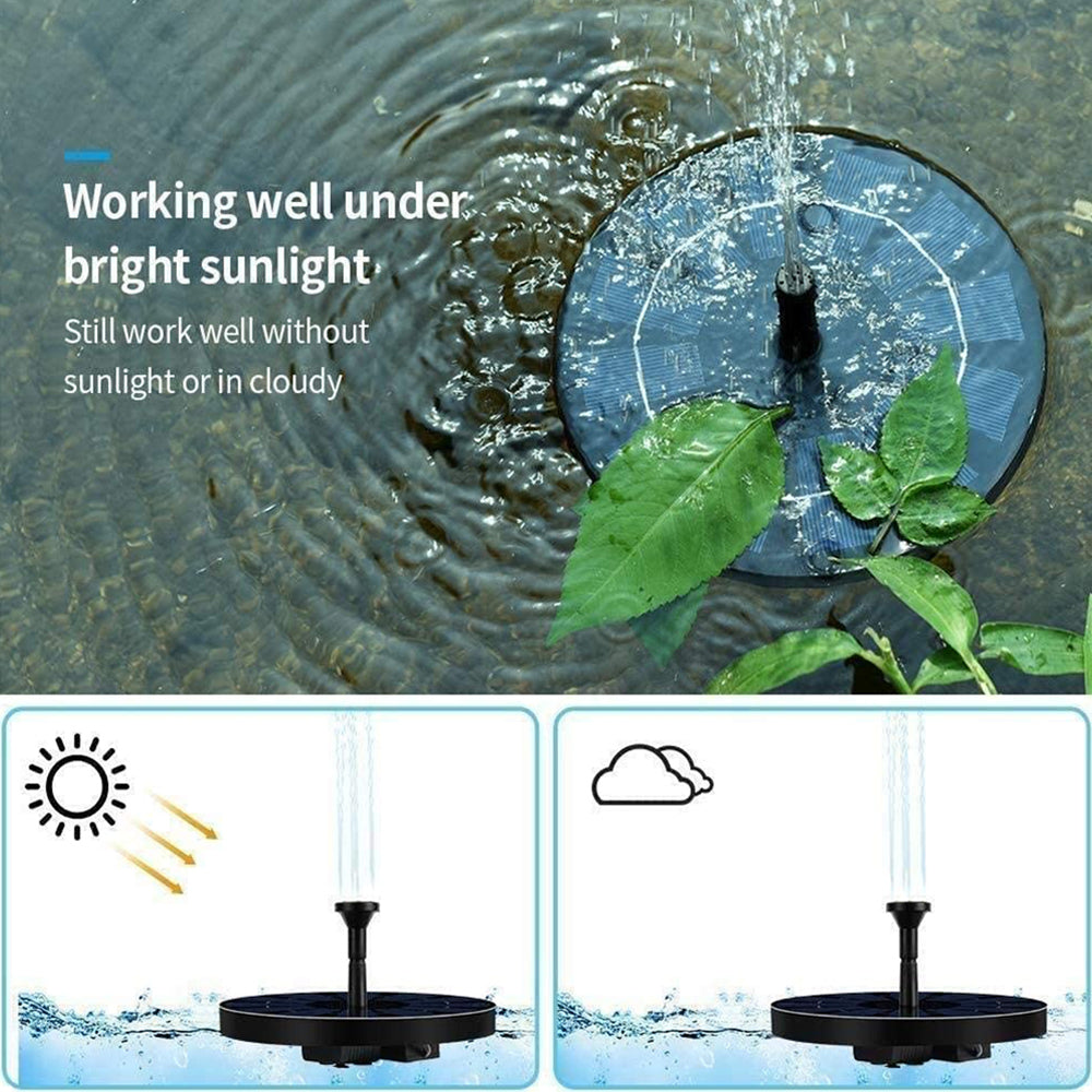 Cowin Solar Bird Bath Fountain Pump, Solar Fountain with 4 Nozzle, Free Standing Floating Solar Powered Water Fountain Pump for Bird Bath, Garden, Pond, Pool, Outdoor