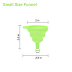 Kitchen Funnel Set Silicone Foldable Funnel Kitchen Gadgets Canning Food Funnel for Wide Mouth Jar Large Medium Small 4 Pack