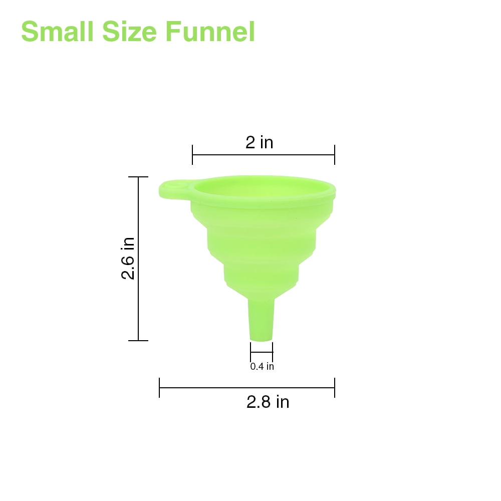 Kitchen Funnel Set Silicone Foldable Funnel Kitchen Gadgets Canning Food Funnel for Wide Mouth Jar Large Medium Small 4 Pack