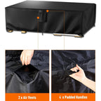 SwFoer Patio Furniture Covers Waterproof Outdoor Couch Sectional Sofa Set Cover 126in x 63in x 28in