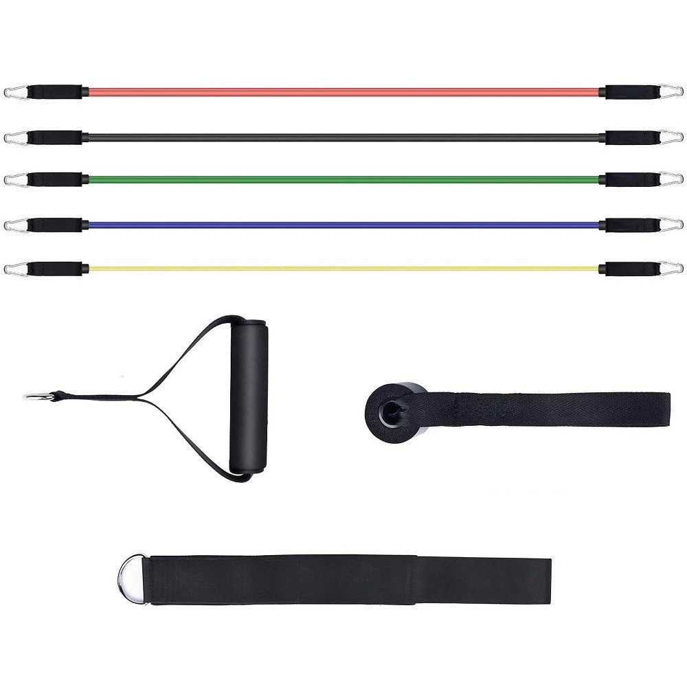 Resistance Bands Set (11 pieces), Exercise Bands with Door Anchor, Handles, Waterproof Carry Bag, Legs Ankle Straps for Resistance Training, Physical Therapy, Home Workouts