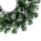 Silensys 18ft Christmas Garland with Battery Operated 50 LED Lights and Timer Snow Flocked Christmas Decorations Xmas Garland for Stairs Fireplaces Wall Door Xmas Garland