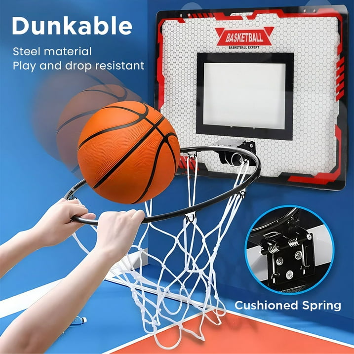 Indoor Basketball Hoop Basketball Hoop Indoor Automatic Scoring Electronic Scoreboard with 3 Balls Basketball Toy for Kids