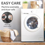 Electric Heated Blanket 100"×90" Flannel Blanket King Size with 10 Heating Levels & 8 Hours Auto Off Fast Heating, Beige