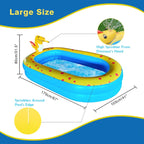 Swfoer Inflatable Dinosaur Pool for Kids kid pool Kiddie Pool 67"x 41"x 32"H Indoor&Outdoor Kids Swimming for Ages 2+ Blue