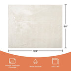 Electric Heated Blanket 100"×90" Flannel Blanket King Size with 10 Heating Levels & 8 Hours Auto Off Fast Heating, Beige