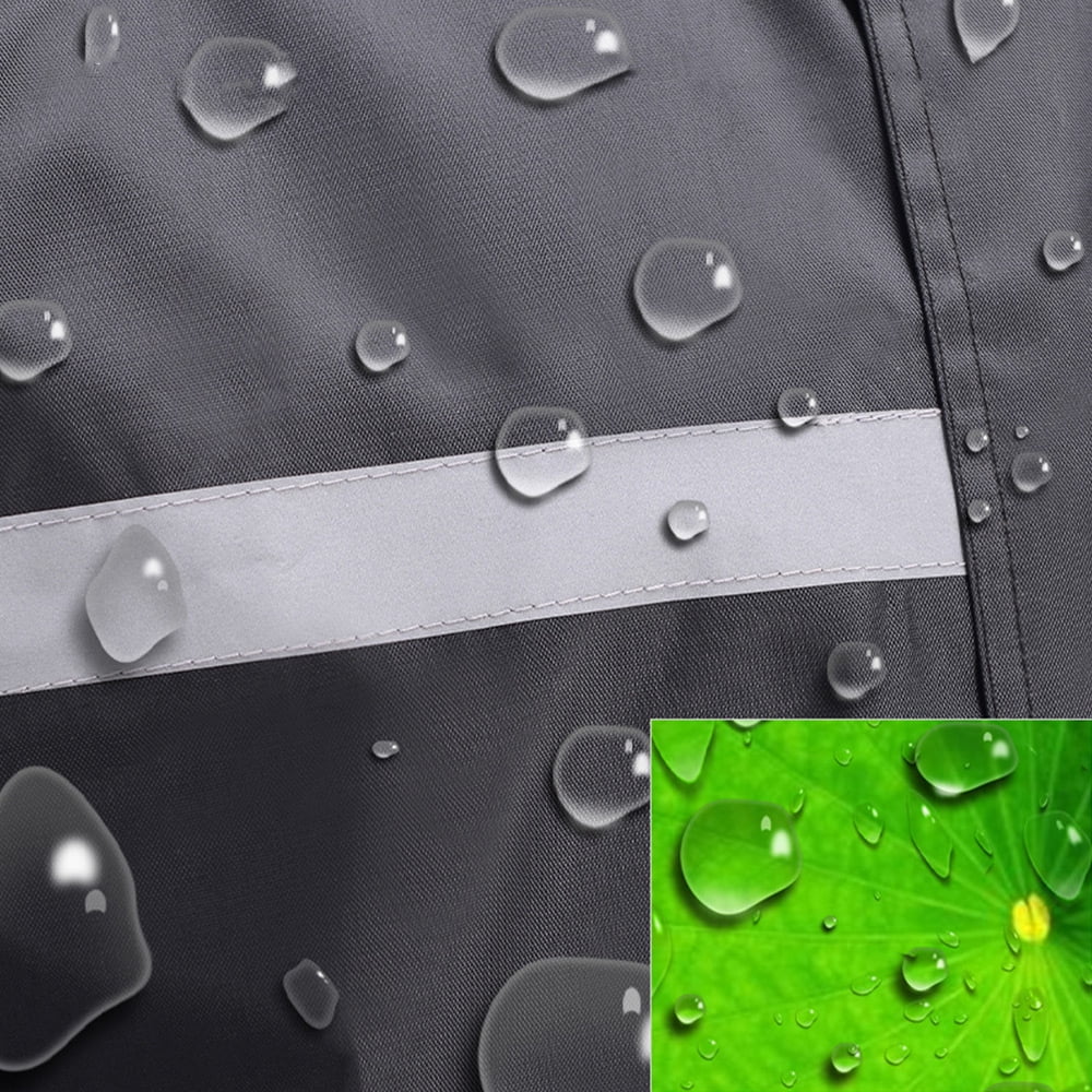 MOVSOU Raincoat Waterproof Men's Long Rain Jacket Lightweight Rainwear Reflective Reusable with Hood