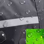 MOVSOU Raincoat Waterproof Men's Long Rain Jacket Lightweight Rainwear Reflective Reusable with Hood