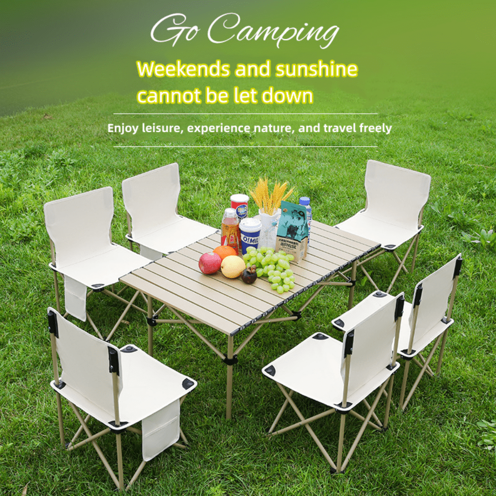 COWIN Folding Camping Table Portable Lightweight Small Beach Table 37.4x22.4x 19.7 in Outdoor for Cooking Beach Hiking Fishing BBQ
