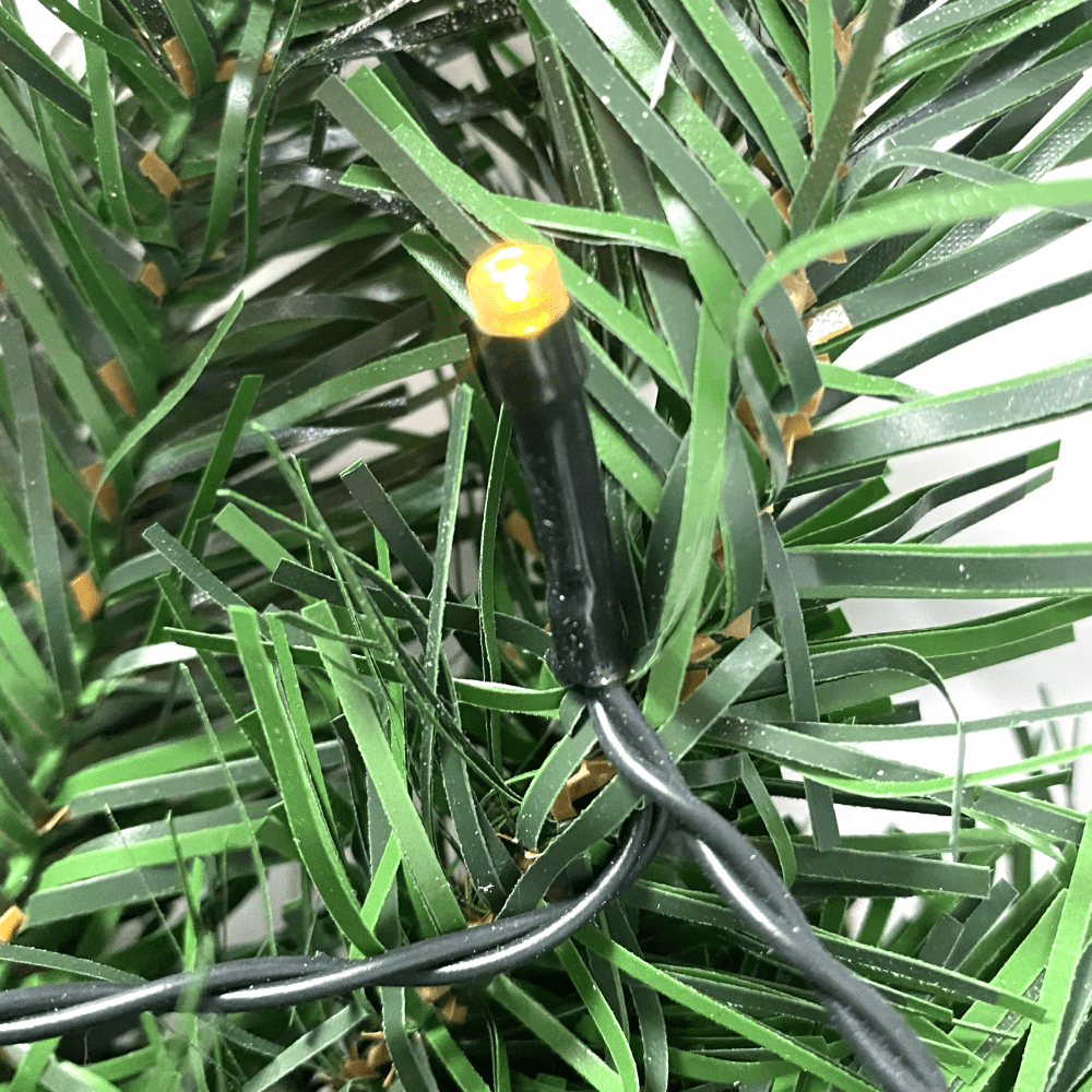 Silensys 18ft Christmas Garland with Battery Operated 50 LED Lights and Timer Snow Flocked Christmas Decorations Xmas Garland for Stairs Fireplaces Wall Door Xmas Garland