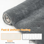 Cowin 12''x24'' Weighted Heating Pad for Back Shoulders, Fast-Heating, Soft Machine Wash Fabric with 3 Heat Settings, Auto Shut Off, Gray
