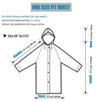 EVA Rain Poncho for Adults, 2 Pack Reusable Raincoat with Hoods and Sleeves, White