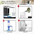 Uncahome Water Pump for 5 Gallon Bottle, Rechargeable Portable Electric Water Bottle Dispenser, Foldable Automatic Water Jug Pump for for Home, Office & Camping (Black)