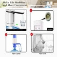 Uncahome Water Pump for 5 Gallon Bottle, Rechargeable Portable Electric Water Bottle Dispenser, Foldable Automatic Water Jug Pump for for Home, Office & Camping (White)