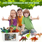 Dinosaur Toys with 22 Realistic Dinosaur Figures&Activity Play Mat, Dinosaur Play Set Gift for Kids Toddler Toy Age 3-7