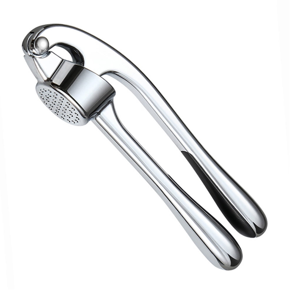 Garlic Press 2 in 1 Professional Zinc Alloy Garlic Mincer Ginger Squeezer Heavy Duty Garlic Crush Chopper, Easy to Clean