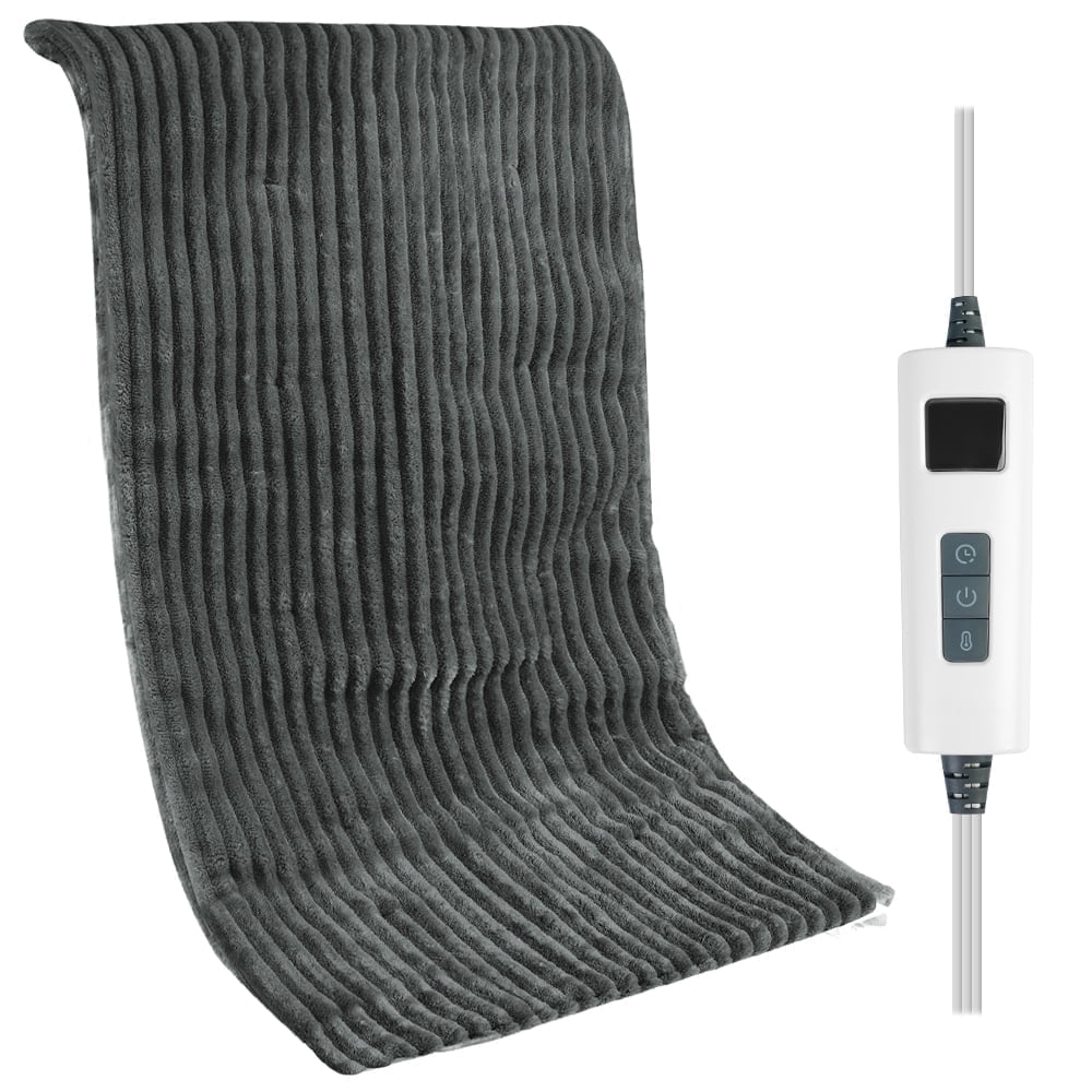 Heating Pad for Back Pain Relief, 33"x17" Heating Pads with 6 Heat Settings, Auto Shut Off,Electric Heating Pad for Neck and Shoulder, Grey