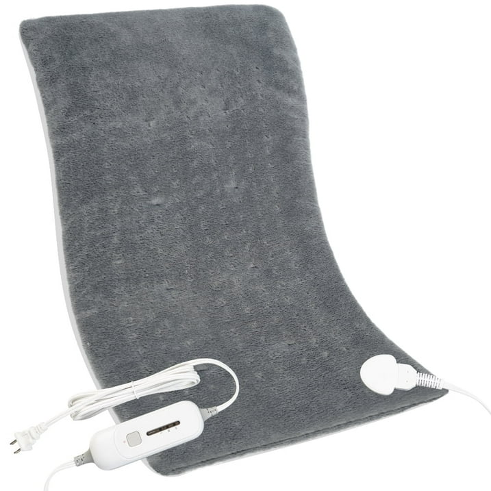 Cowin 12''x24'' Weighted Heating Pad for Back Shoulders, Fast-Heating, Soft Machine Wash Fabric with 3 Heat Settings, Auto Shut Off, Gray